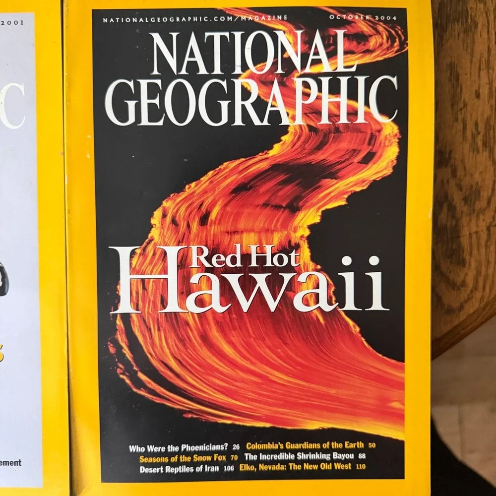 National Geographic Magazine Lot of 6 2001 2004 2005 Hawaii Owl Scarabs Africa
